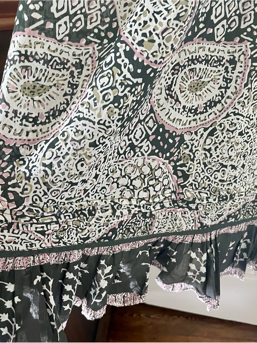 Cleobella Josephine Ankle Dress in charcoal paisley geo print - Picture 5 of 8